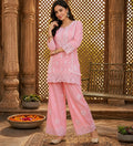 Zoya- Blush Pink Embroidered Co-Ord set